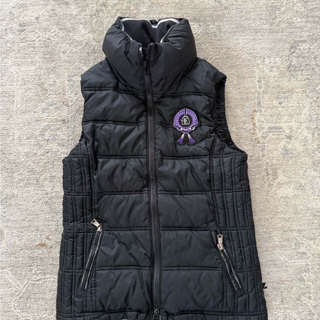 EuroStar Equestrian Insulated Puffer Vest Xs Black Vguc EuroStar Equestrian Insulated Puffer Vest Xs Black Vguc